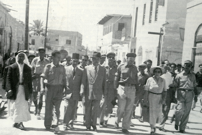 ביקור שר החוץ משה שרת באשקלון, 1952
